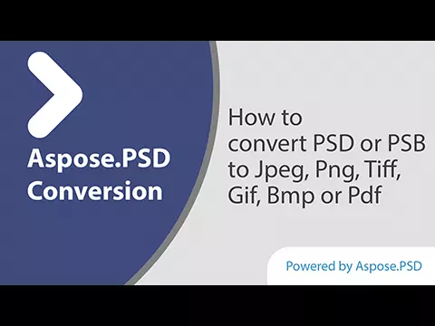 PSD और PSB फ़ाइलों को PDF, PNG, JPEG, TIFF, Gif या BMP में कैसे बदलें?